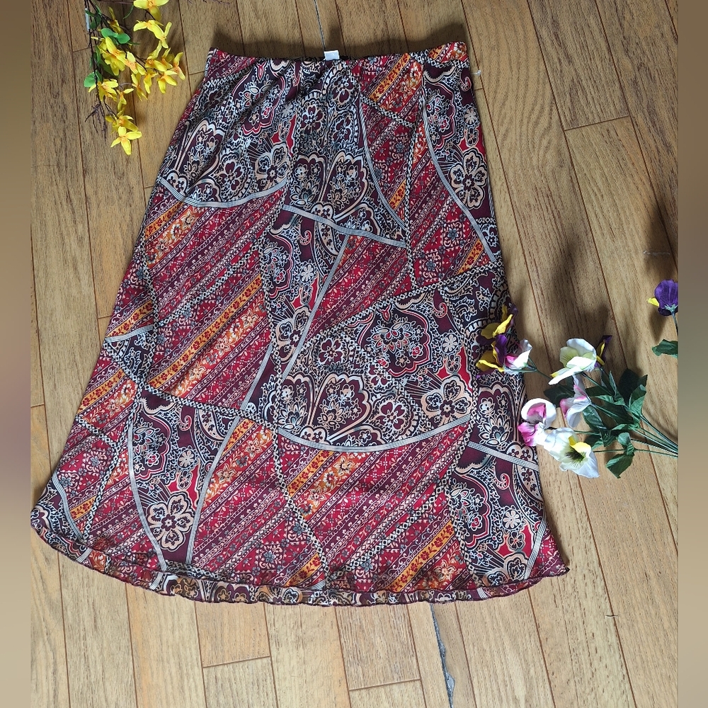 Bohemian Paisley Print Skirt Christopher & Banks